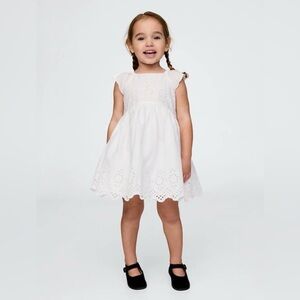 GAP White Eyelet Toddler Dress Size 2T
